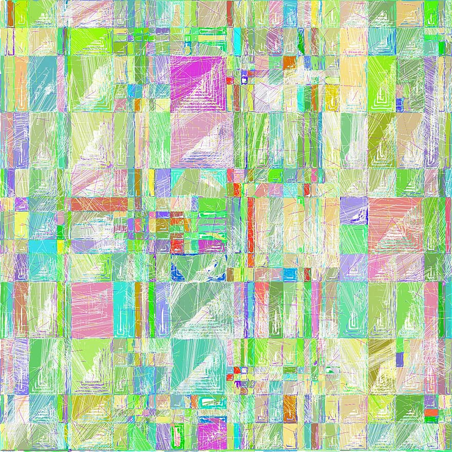 Pastel, Quilt, Background, Texture, Painting, Patchwork, Squares, Green Texture, Green Painting