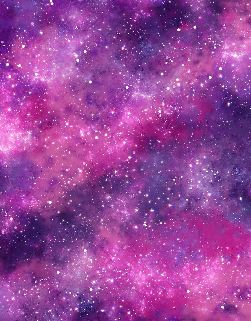 Lila Staub, Galaxis, Nebel, Nacht-, Hintergründe, Platz, Star, Milchstraße, abstrakt, Astronomie, dunkel