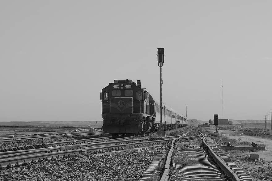 traukinys, geležinkelio, iranas, geležinkelio bėgiai, transportavimas, transporto rūšis, kelionė, industrija, lauke, lokomotyvas, plieno