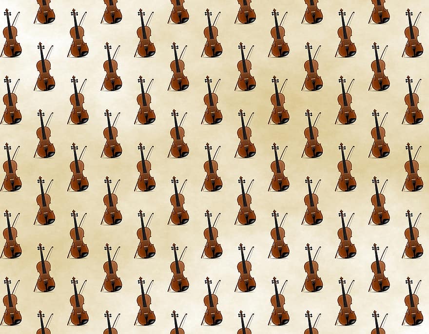 バックグラウンド、デジタルペーパー、バイオリン、音楽、スクラップブッキング、パターン、紙、設計、装飾的な、褐色、ミュージカル