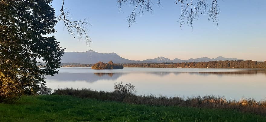 bavaria, lago, staffelsee, Prado, natureza, panorama