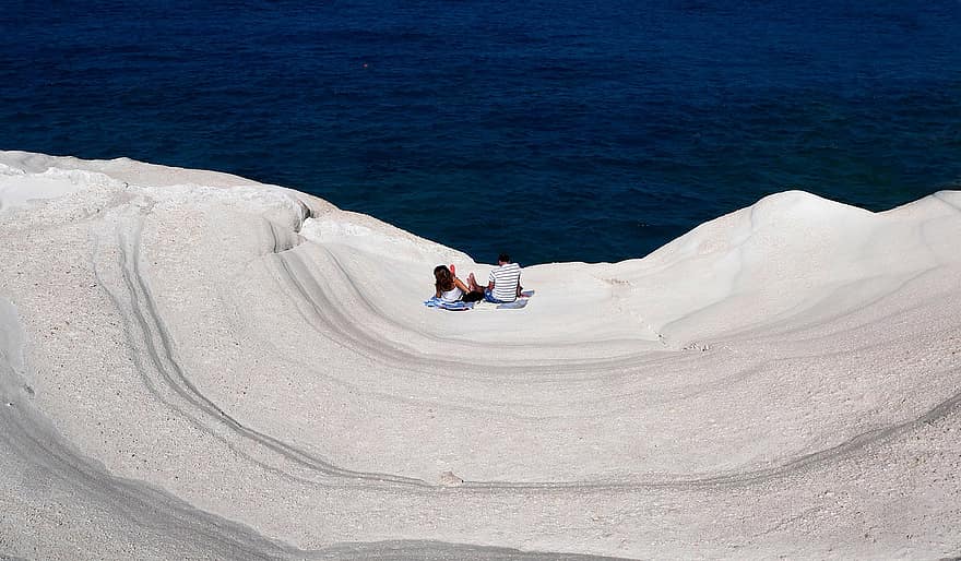 Sea, Couple, Picnic, Cyclades, Nature, Greece, Vacation, Leisure