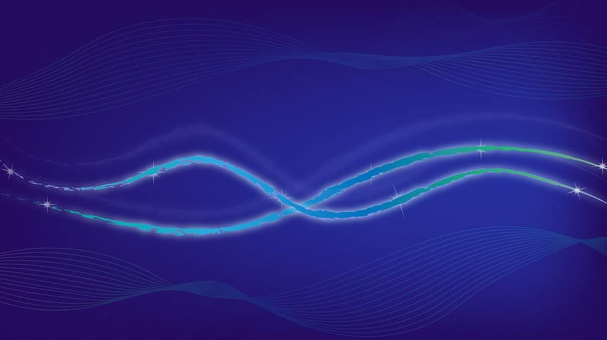 Abstract, Lines, Design, Wave, Digital, Backdrop, Curve, Blue, Shape, Template, Space