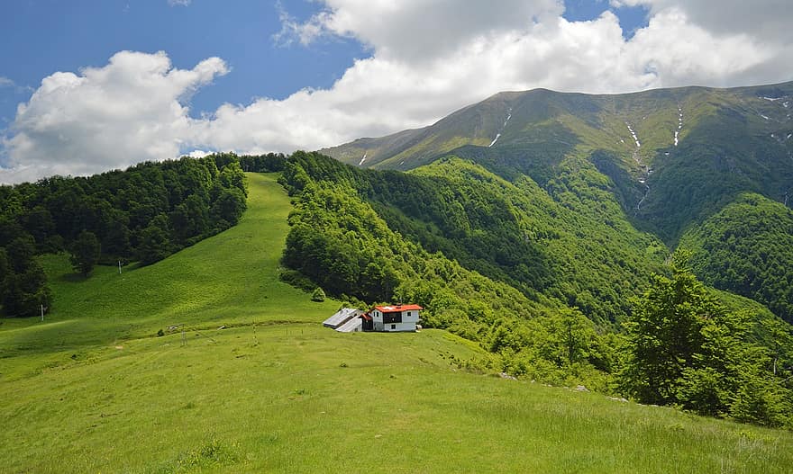 naturaleza, rural, al aire libre, montaña, balcánico, cielo, nubes, excursionismo, botev