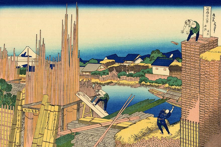 Japāna, ciemats, lauku, apvalki, saišķos, mājas, mājokli, ēkām, arhitektūra, Āzijas