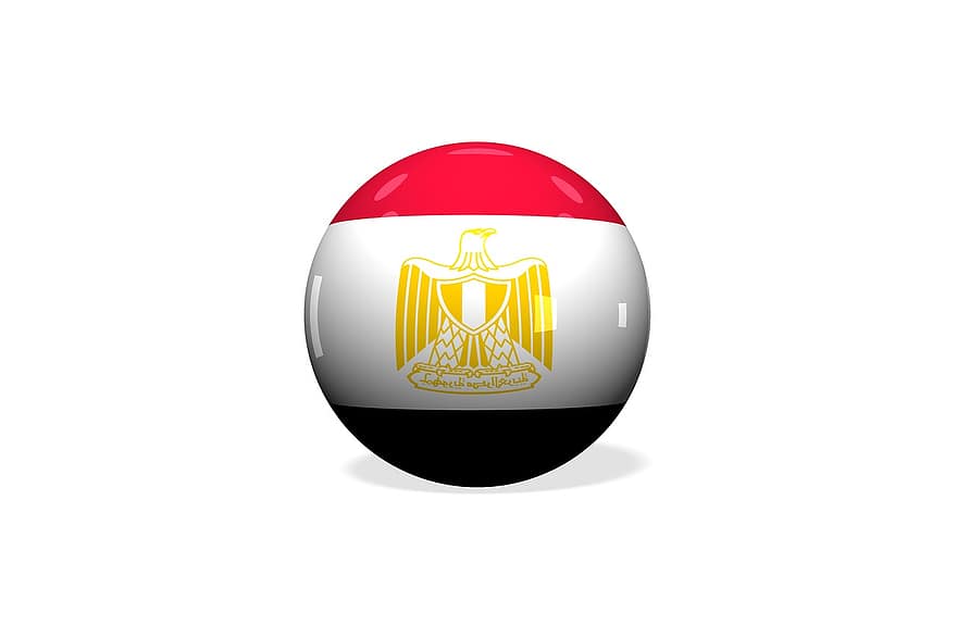 Ägypten Flagge, Ägyptische Flagge, Ägypten, ägyptisch, Flagge, Ägypten Nationalflagge, Ägypten Land, Ägyptischer Adler, Adler, Ägypten Ball, Ägypten-Symbol