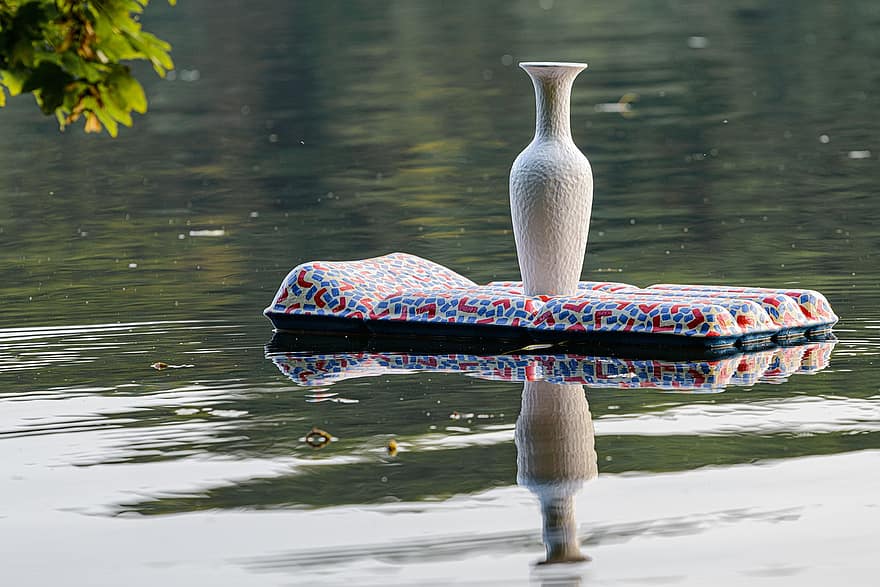 vase, kunst, balance, vand