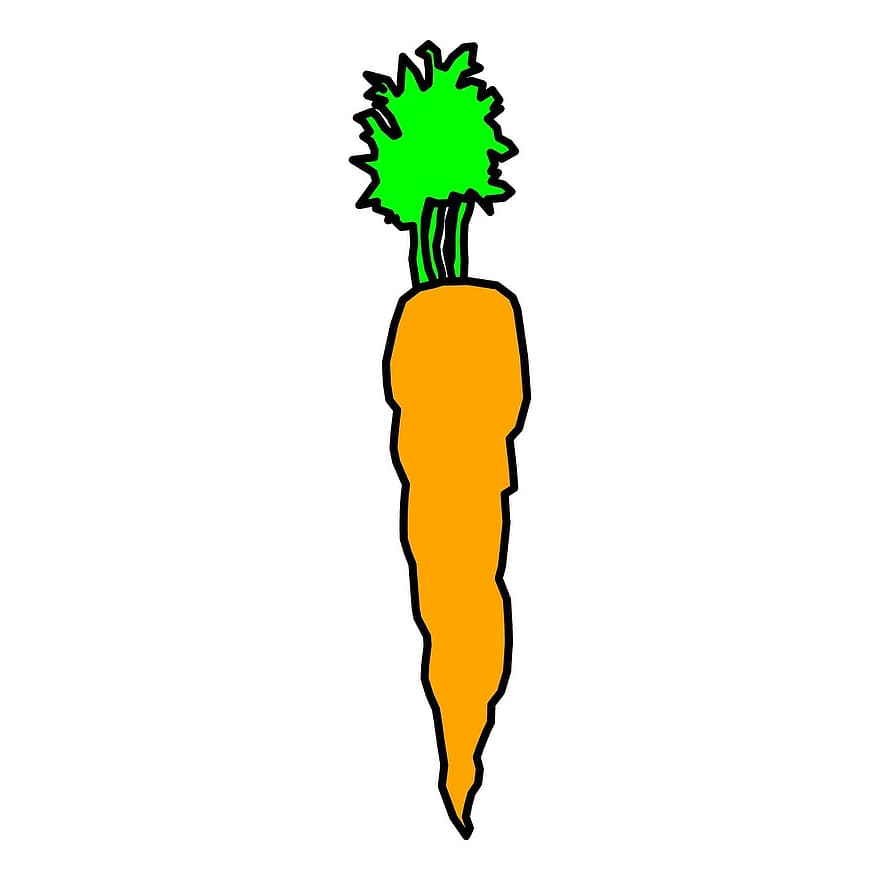 cenoura, vegetal, simples, saudável, Comida, isolado, branco, fundo, Vitamina, laranja