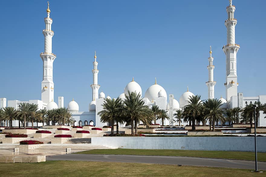 mešita šejka zayeda, mešita, architektura, náboženství, Abu Dhabi, Spojené arabské emiráty
