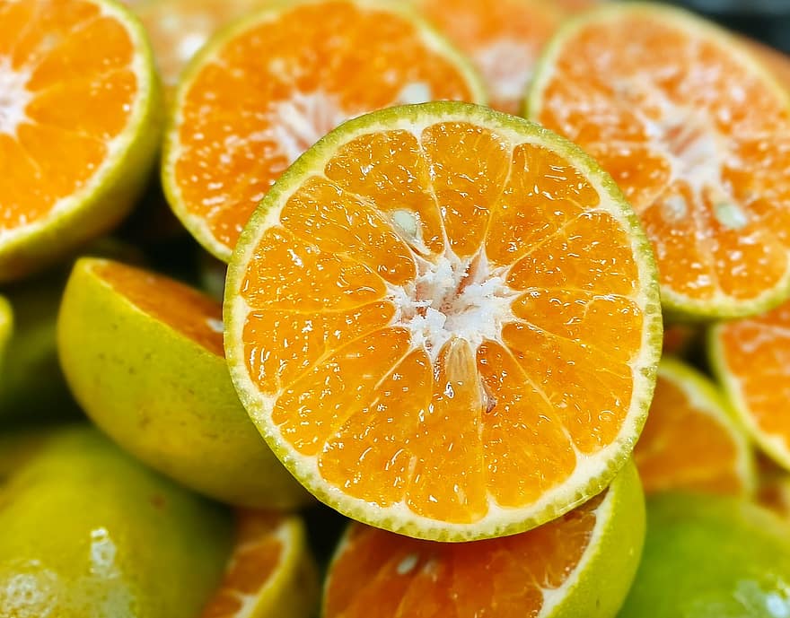 pomarańcze, owoce, jedzenie, świeży, zdrowy, dojrzały, organiczny, Słodkie