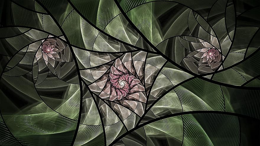 fractal, bloemen, fractal kunst, artistiek, patroon, geometrie
