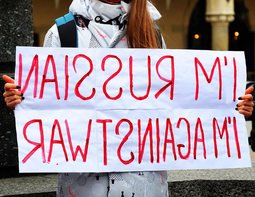 protesta, Ucrania, ruso, firmar, contra la guerra, mujer, no a la guerra, paz, Rusia, putin, texto