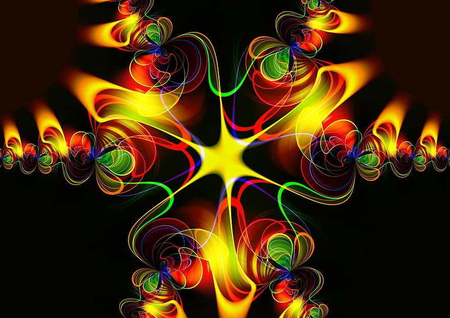 Fractal, Symmetry, Pattern, Abstract, Chaos, Chaotic, Chaos Theory, Computer Graphics, Color, Colorful, Psychedelic