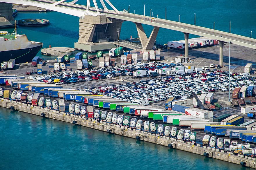 transport, parcare, vehicul, călătorie, mijloc de transport, industrie, dock comercial, livrare, navă nautică, apă, container de încărcătură