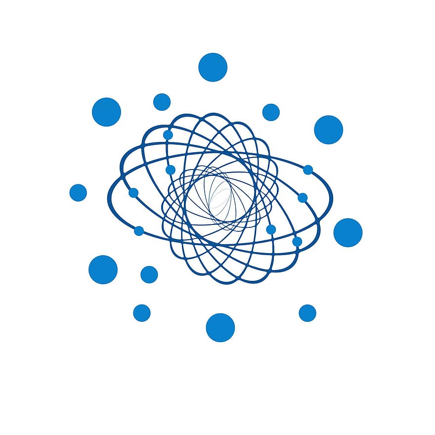 sieć, Internet, Ikona, spirala, Struktura, sieć społeczna, logo, sieć społecznościowa, abstrakcyjny, niebieski, okrąg