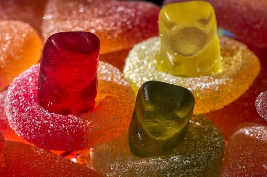 gummy bears, snoep, traktatie, tussendoortje