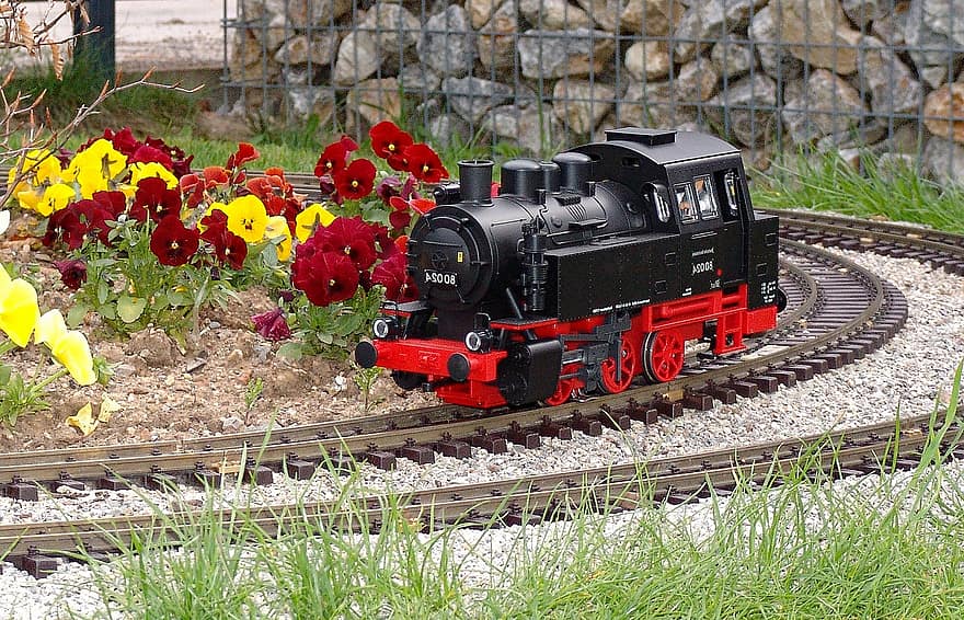 Zug, Eisenbahn, Dampflokomotive, historisch, Miniatur, Transport, Reisen