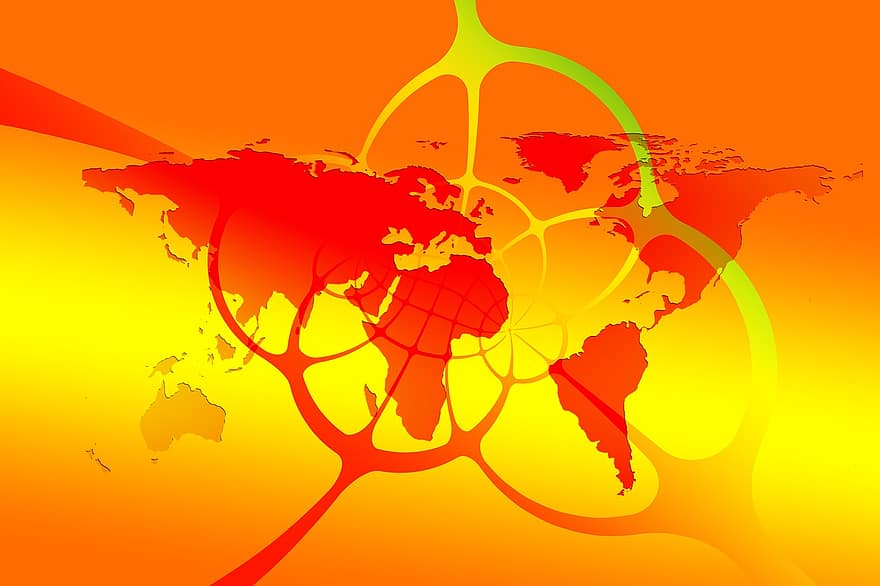 धरती, महाद्वीपों, नेटवर्क, संबंध, जुड़े हुए, संचार, इंटरेक्शन, वैश्विक, दुनिया भर, नेटवर्किंग