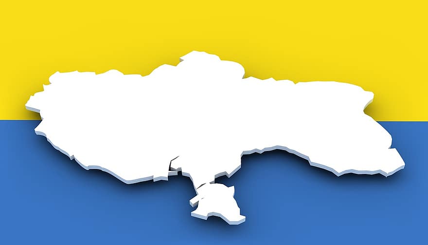 Oekraïne Zonder Krim, kaart, historisch, Krim Beroep, vlag, borders, land, Staten van Amerika