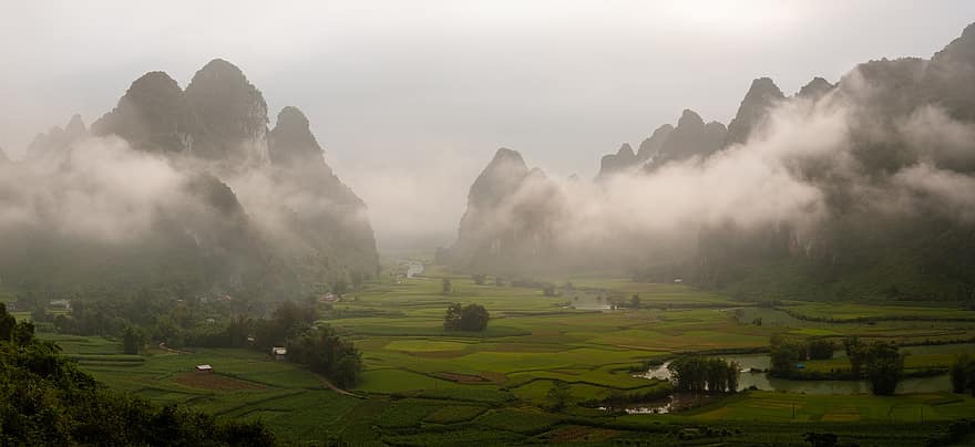 Rice Field, Nature, Outdoors, Travel, Exploration, Mountains