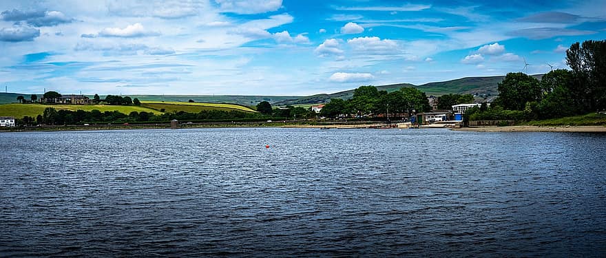 Lake, Hollingworth Lake, Manchester, Water, Nature, Scenery, Countryside
