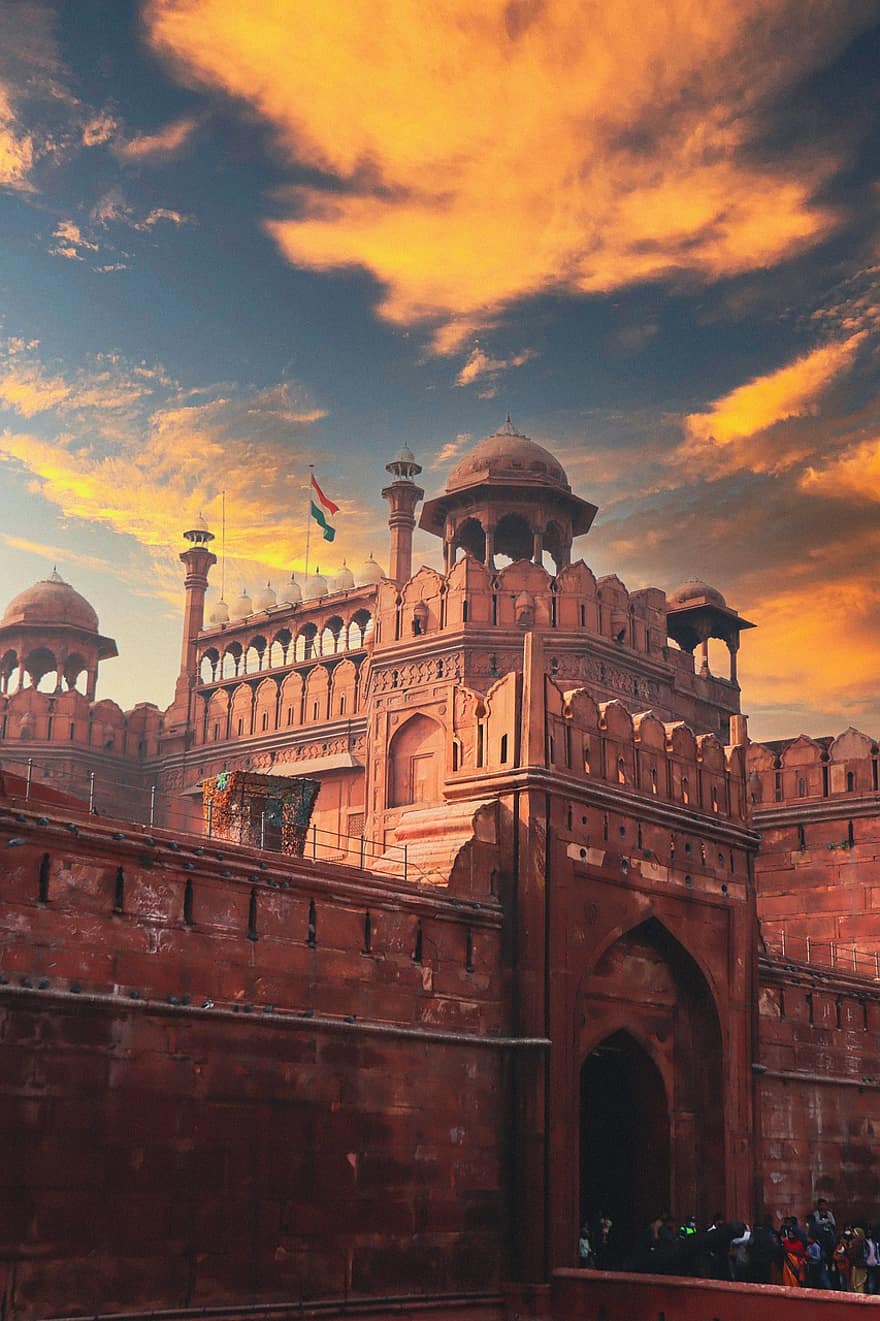 Индия, архитектура, старое здание, инфраструктура, строительство, Дели, известное место, культуры, религия, экстерьер здания, история