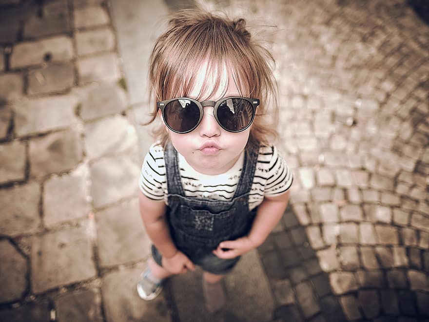Girl, Kid, Sunglasses, Pout, Toddler, Baby, Child, Young, Stylish, Pose, Cute