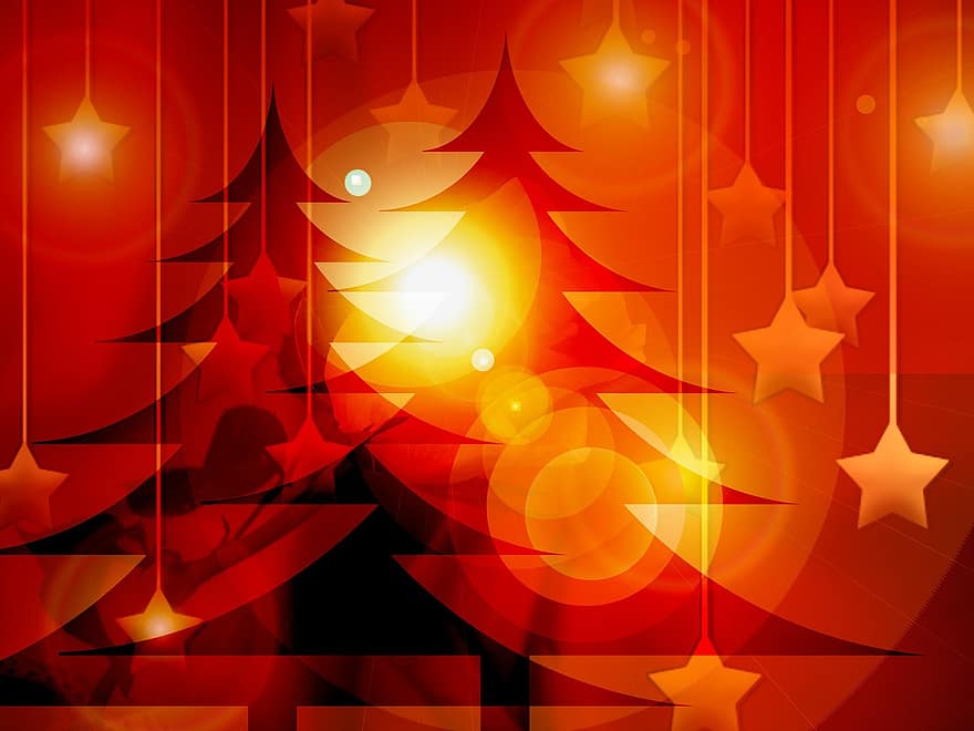 jul, atmosfär, första advent, träddekorationer, julgran, dekoration, december, högtider