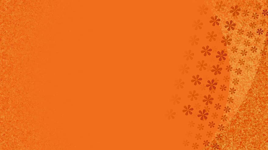 fondo floral, Patrón de flora, papel tapiz floral, fondo naranja, papel pintado, copia espacio, Art º, álbum de recortes