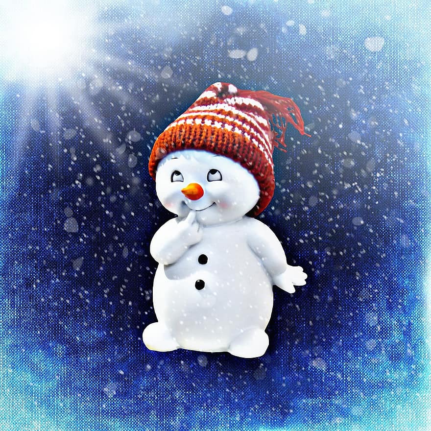 boneco de neve, neve, fofa, doce, branco, invernal, magia de neve, queda de neve