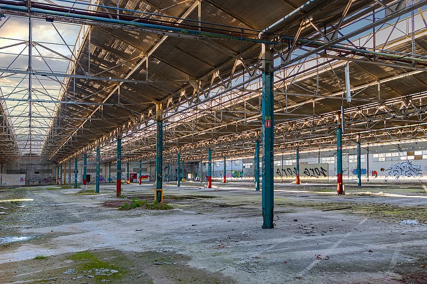 fábrica, fábrica abandonada