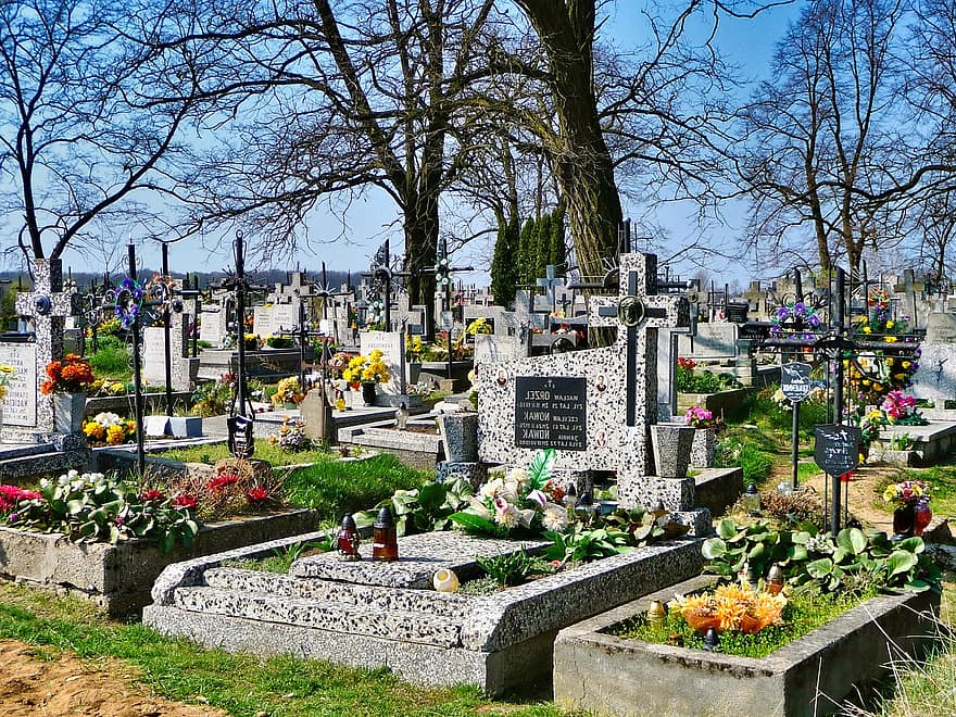 cmentarz, groby, nagrobki, pogrzeb, memoriał