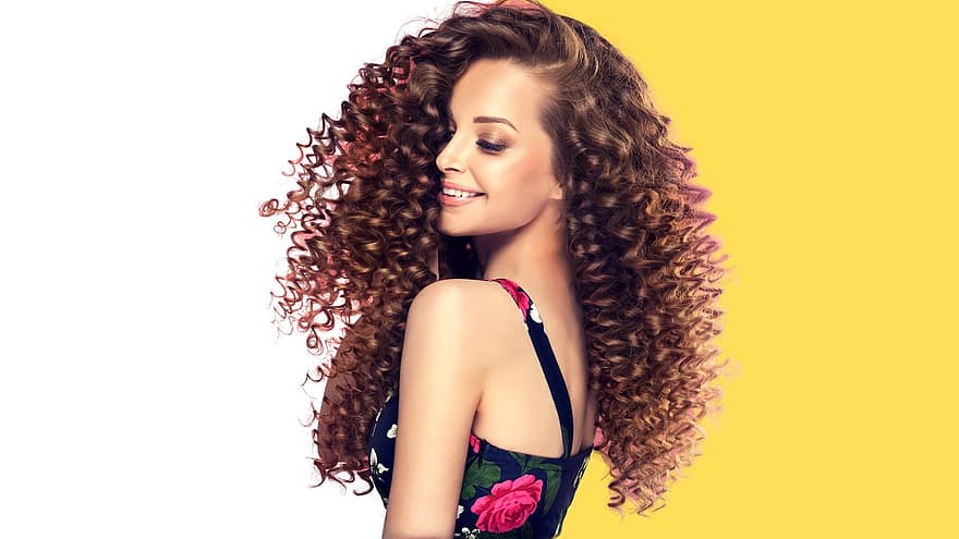 Woman, Model, Curly, Hairstyle, Female