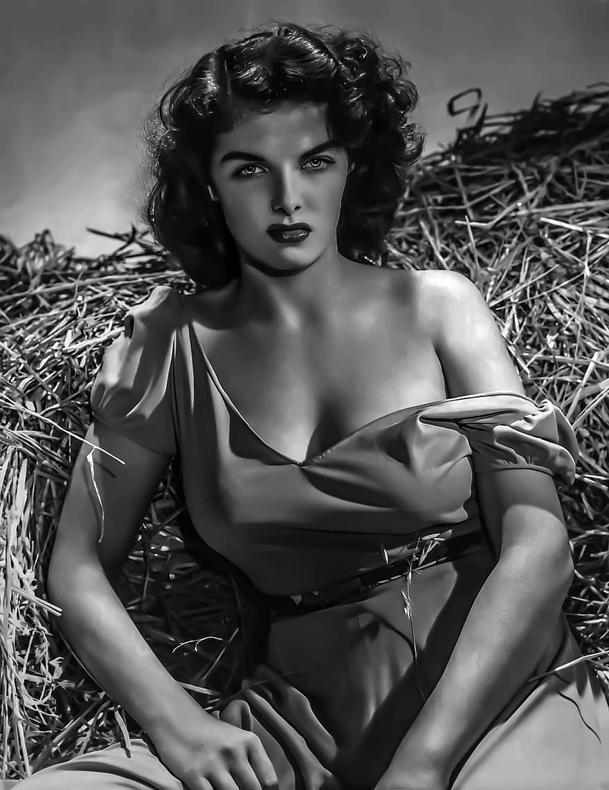 jane russell-female, portret, Hollywood