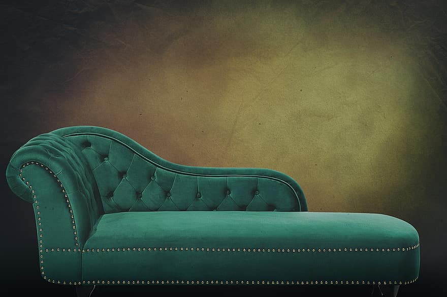 chaise longue, sofa, divan, meubilair, Vintage Chaise Longue, woonkamer, achtergronden, stoel, binnenshuis, huiskamer, fauteuil