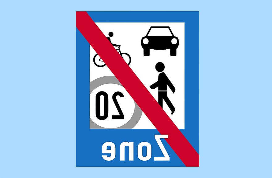 Traffic, Speed Limit, Residential Zone, Road Sign