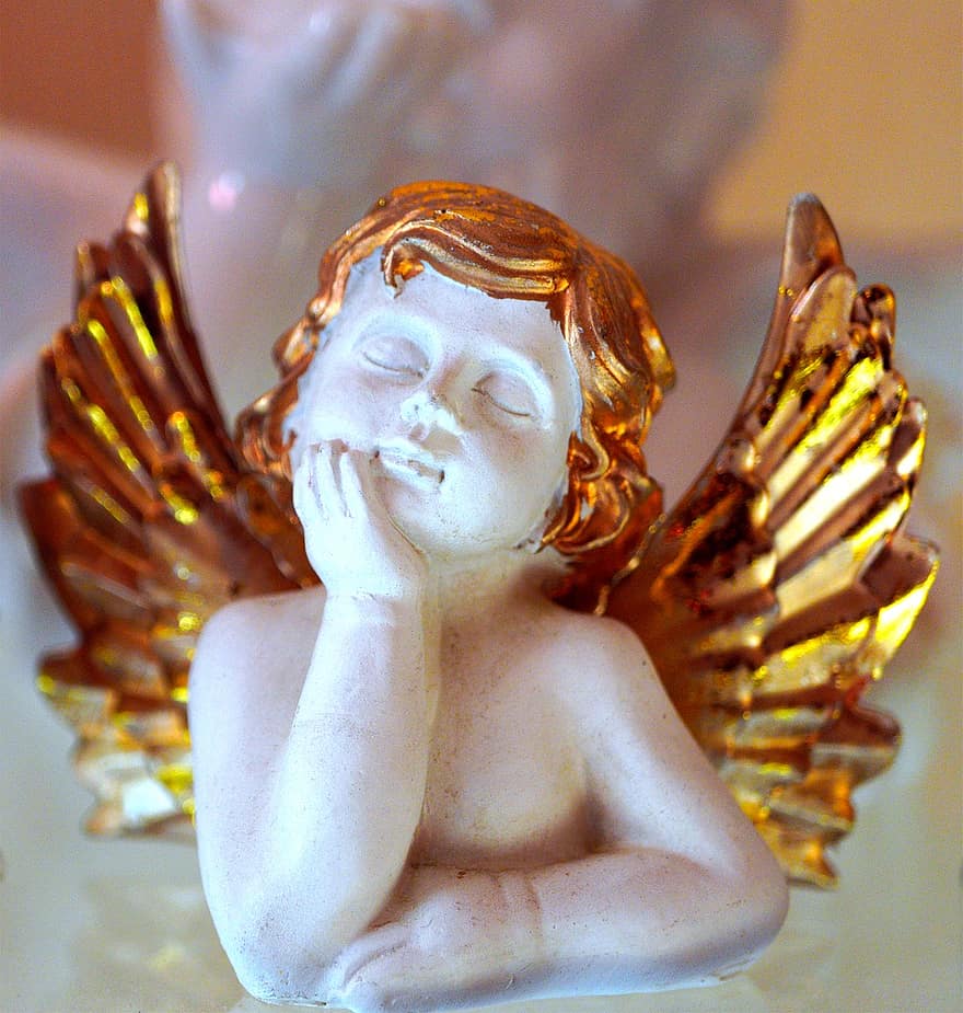Engel, figur, statue, skulptur, vinger, engel vinger