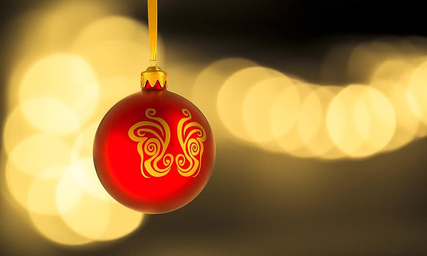 Vánoce, ornament, Dovolená, dekorace, vánoční ozdoba, oslava, zimní, Červené, sezóna, míč, prosinec