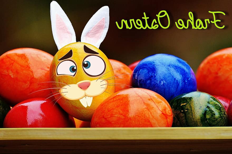 pääsiäinen, pääsiäismunia, värikäs, hyvää pääsiäistä, muna, värillinen