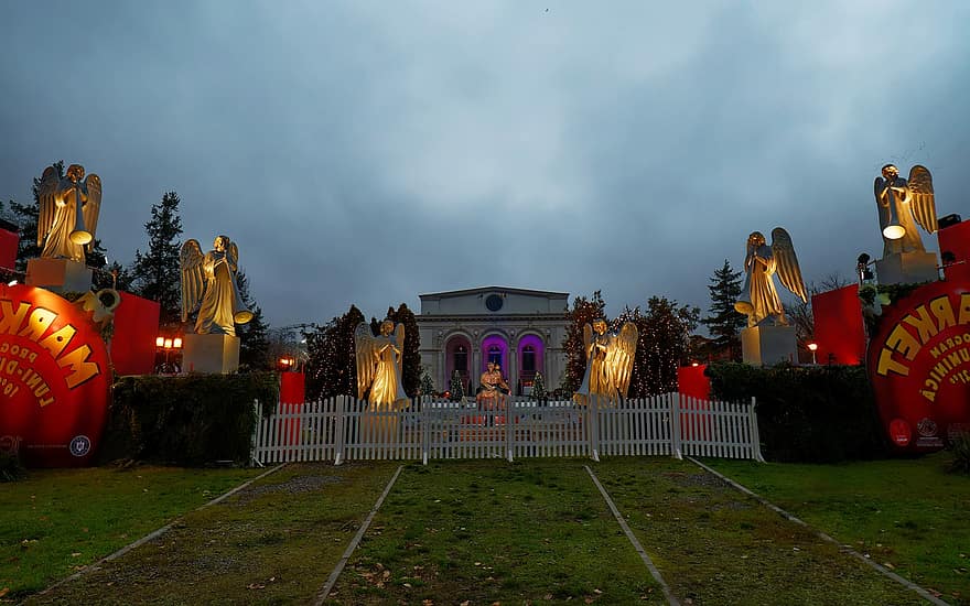 englene, jul, ferie, sæson, dekoration, Skærm, Min festsæson Rumænien