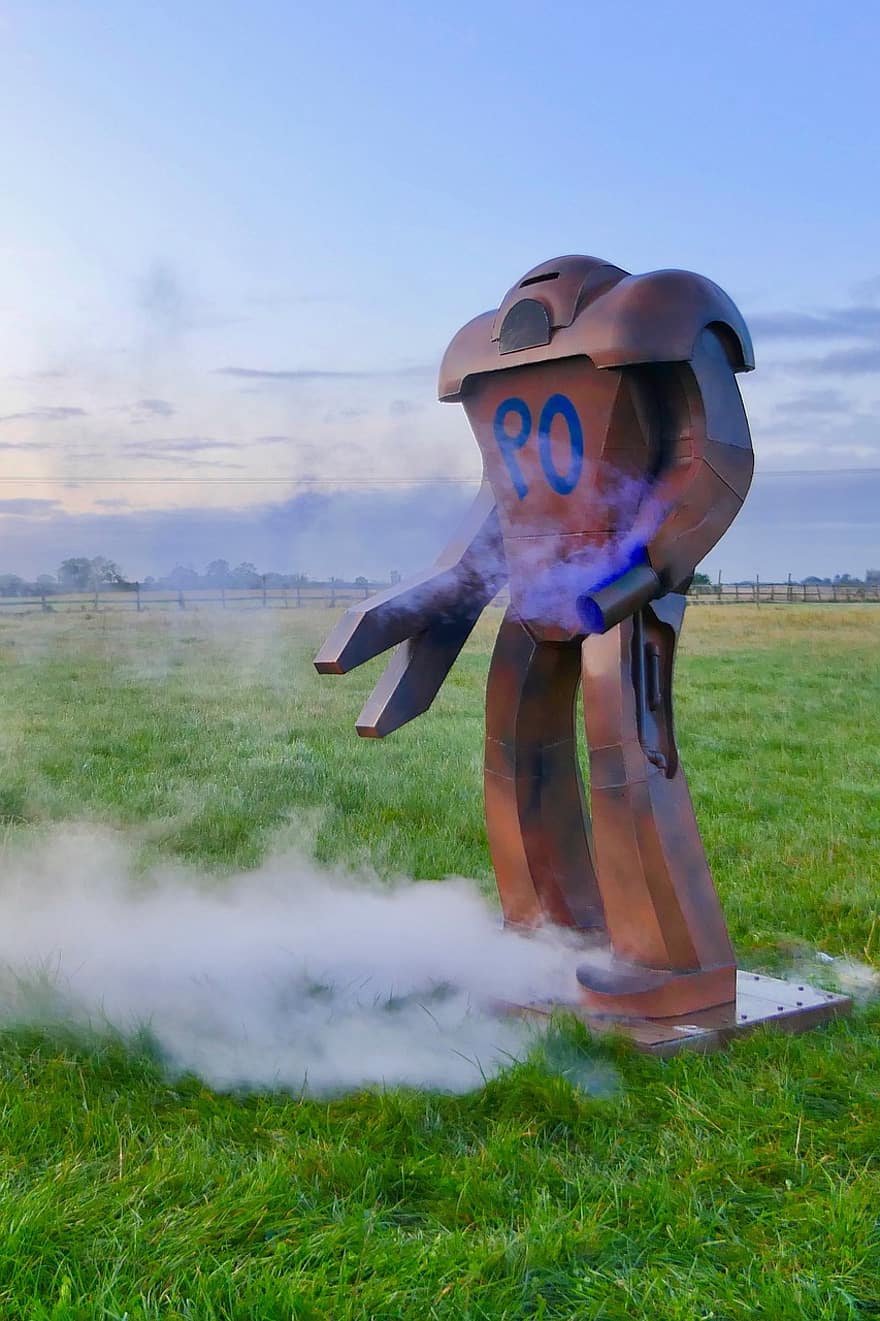 Ocelový robot, umění, design, sochařství