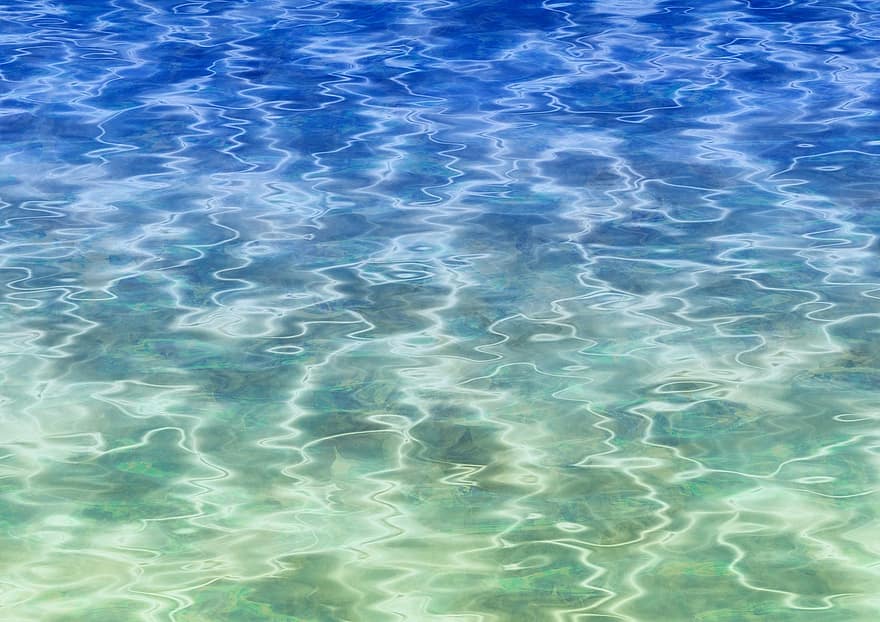 水、青、トランスペアレント、結晶、クリア、泳ぐ、プール、ターコイズ、きらきら、波