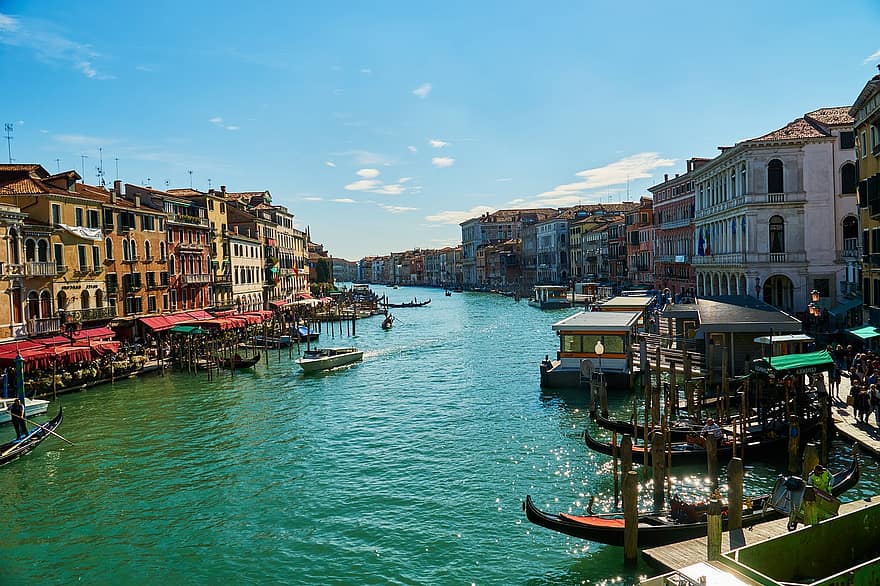 Venetië, Italië, groot kanaal, kanaal