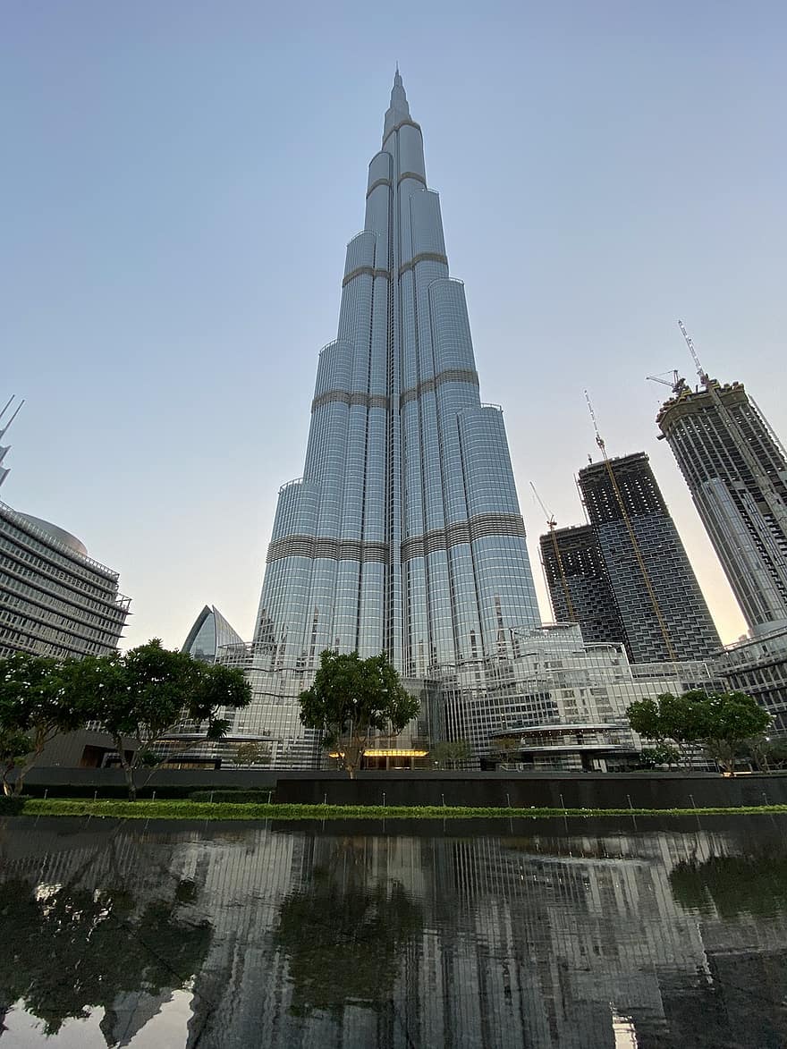 Burj Khalifa, dubai, by, skyskraper, bygninger, landemerke, arkitektur, Urban