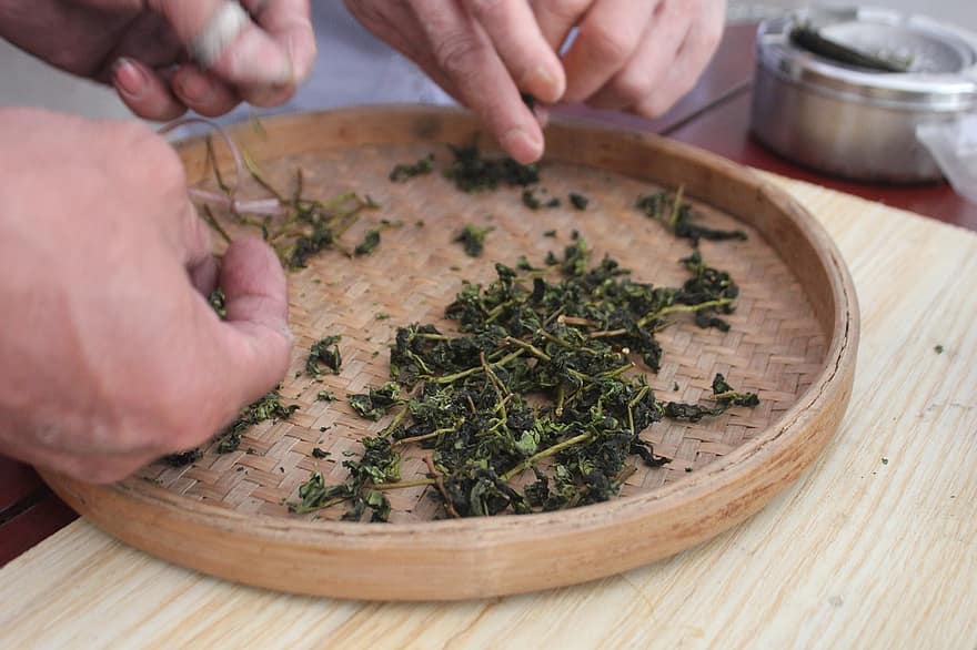 Tieguanyin, tè, foglie secche, le foglie, anxi tieguanyin tea, Tè cinese Oolong, biologico