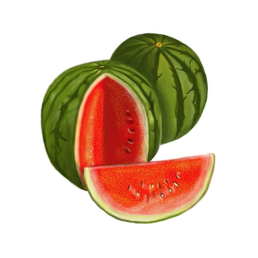 vattenmelon, frukt, mat, ljuv, färsk, producera, hälsosam, utsökt, mellanmål, efterrätt