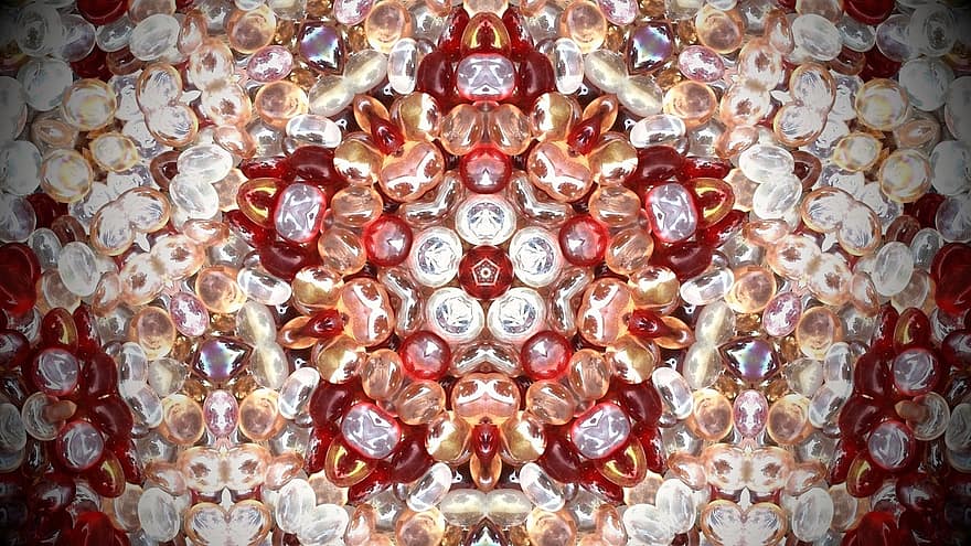 Gemstones, Mandala, Kaleidoscope, Ornament, Rosette, Wallpaper, Decor, Decorative, Symmetric, Texture, Graphic