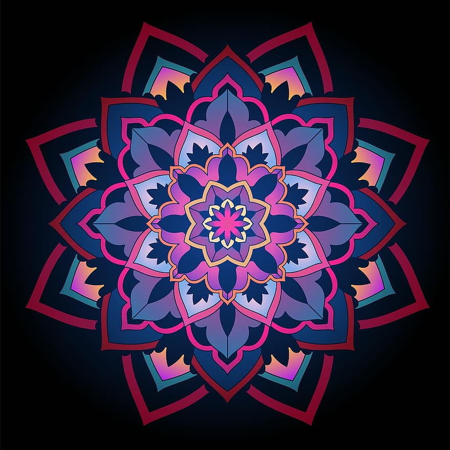 Mandala, Circular Pattern, Circular Ornament, Ornament, Flower, Lace, Openwork, Mystic, Religious, Shimmering, Ethnic