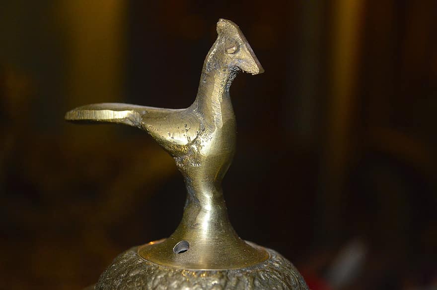 Brass, Metal, Copper, Golden, Bird, Metal Bird, Decoration