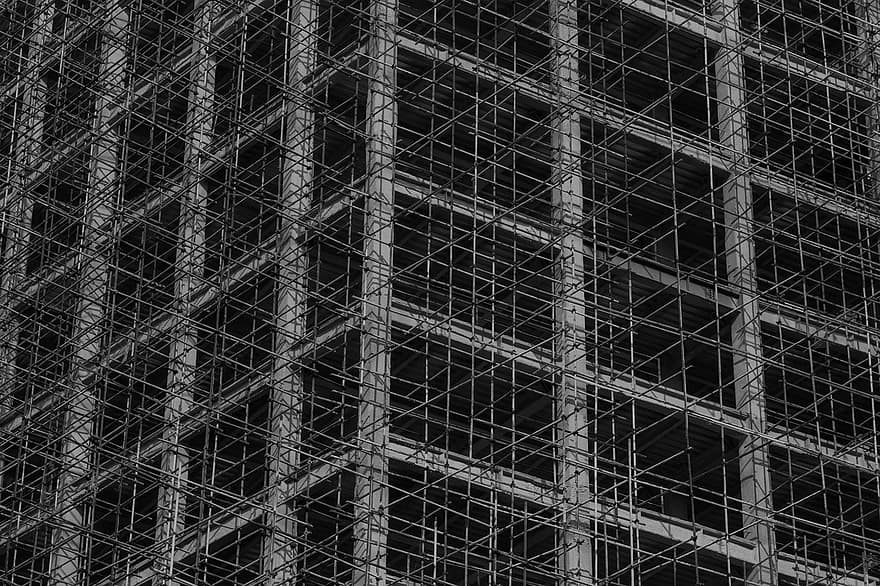 Construction Site, Construction, Semi-constructed Building, Architecture, construction industry, built structure, pattern, backgrounds, steel, no people, design